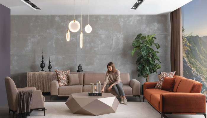 Italienesch Stil Miwwelen Ariichtung Sofa 431 Sëtz Anrichte Dësch 6tlg