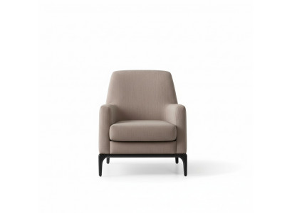 Wunnzëmmer Fotell Design Canapé Luxus Polster Modern Braun Holz Textil
