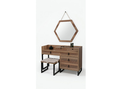 Schlofzëmmer Spigel Kommode Holz Modernen Design Luxus brong nei