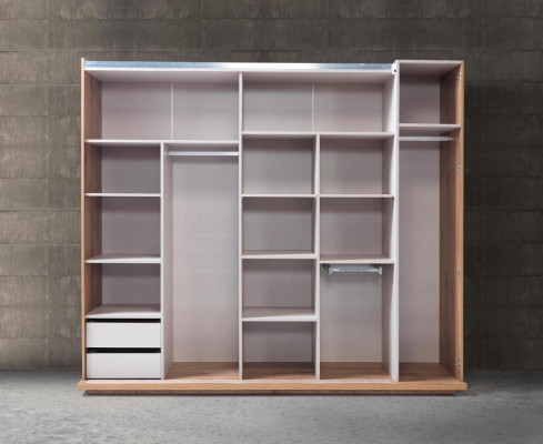 Schlofkummer Kleederasch Schaf Holz Design brong Luxus LED Schief.