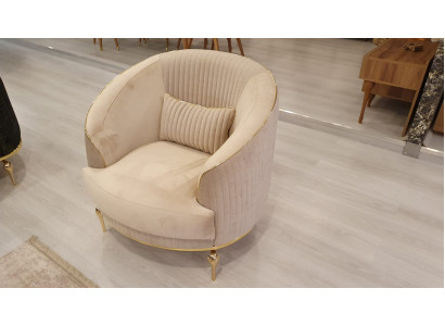 Wunnzëmmer Fauteuil Polster Textil 1-Sezner Polster Sëtz Einsitzer Luxus