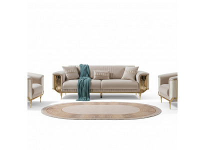 Blo Sofa Wunnzëmmer Sofa 3er Couchen Designer Couch Polster Sofae Textil Nei