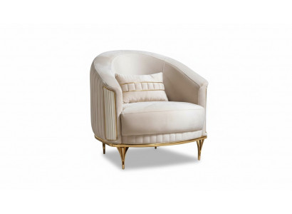 Wunnzëmmer Luxus Still 1er Einsitzer Canapé Miwwelen nei Modern Beige