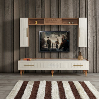 Wunnwand Wunnzëmmer Moderne Stil luxuriéis Miwwelen Wunnwänn Regal 3-deelech