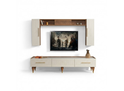 Wunnwand Wunnzëmmer Moderne Stil luxuriéis Miwwelen Wunnwänn Regal 3-deelech