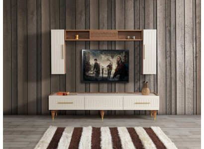 Wunnwand Wunnzëmmer Moderne Stil luxuriéis Miwwelen Wunnwänn Regal 3-deelech