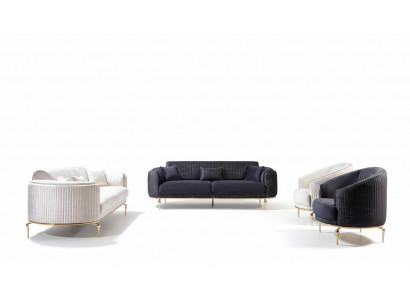 Canapé-Set 3311 Set Setzer Couch Polster Miwwelen Textil Stoff Luxus nei