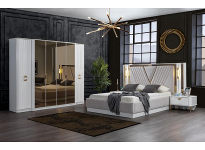 Modern eleganten Schlofzëmmer-Miwwel-Set am luxuriéisen Design an zäitgeméissen Stil