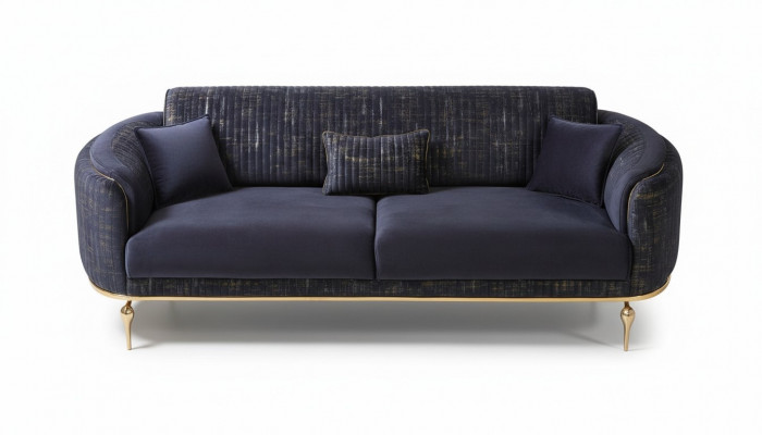 Wunnzëmmer Canapé 3-Sëtzer Blo Miwwelen Luxus Canapéën XXL Miwwelen Canapé Sofas