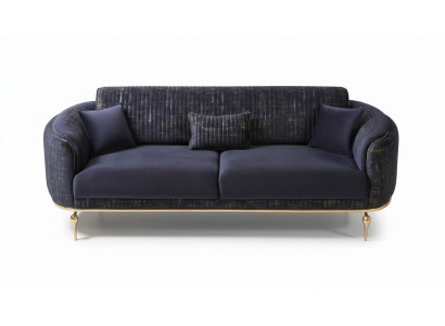 Wunnzëmmer Canapé 3-Sëtzer Blo Miwwelen Luxus Canapéën XXL Miwwelen Canapé Sofas