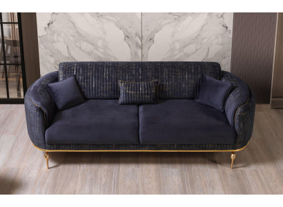 Wunnzëmmer Canapé 3-Sëtzer Blo Miwwelen Luxus Canapéën XXL Miwwelen Canapé Sofas