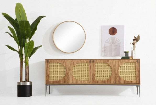 Sideboard mat Spigel Anrichte Sideboards Holz Schaf Möbel Braun Nei