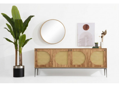 Sideboard mat Spigel Anrichte Sideboards Holz Schaf Möbel Braun Nei