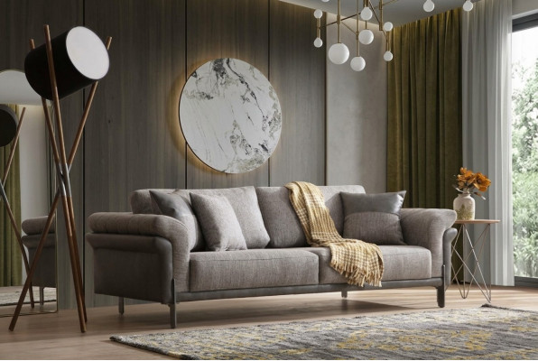 Canapé 3 Sëtz Geréi Wunnzëmmer Klassesch Design Elegant Stil 230cm