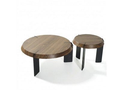 Canapé Dësch Niewendësch Designer Dësch Ronn Braun Wunnzëmmertësch Nei