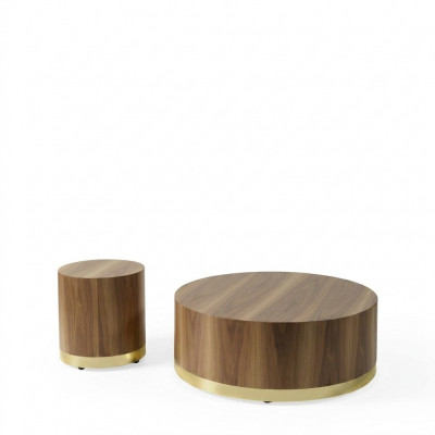 Couchtisch Dësch Säitendësch Wunnzëmmertësch Holz Dëscher Säitendësch Ronn