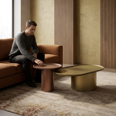 Couchtisch Kaffisdësch Säitendësch Designer Dësch Wunnzëmmertësch Nei