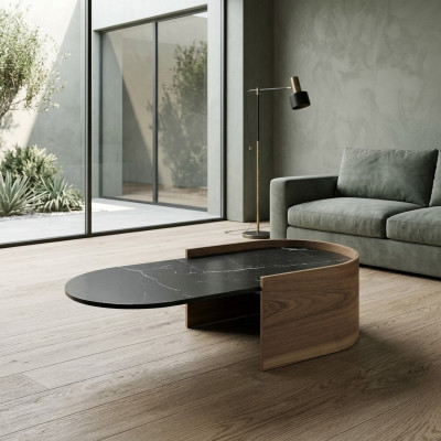 Couchtische Designer Niewentisch Luxus Holz Wunnzëmmer Dësch