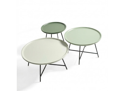 Couchtisch Holz Set 3-tësch. Kaffisdësch Designer Dësch Wunnzëmmerdësch