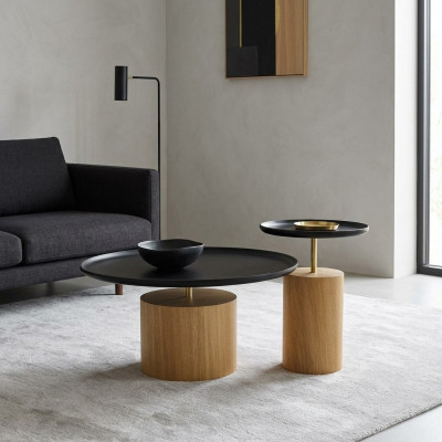 Couchtisch Luxus Holz Design Dësch Niewendësch Schwaarz Ronn Dëscher Nei