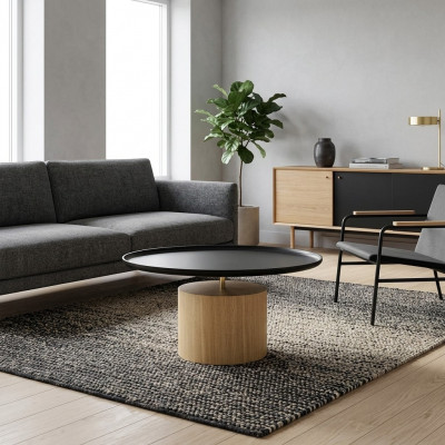Couchtisch Beistelltisch Dëscher Holzdësch Schwaarz Luxus Miwwelen Holz Nei