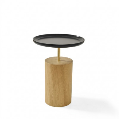 Niewentdësch Dësch Holz Niewent Designer Miwwelen Schwaarz Ronn Dësch