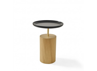 Niewentdësch Dësch Holz Niewent Designer Miwwelen Schwaarz Ronn Dësch