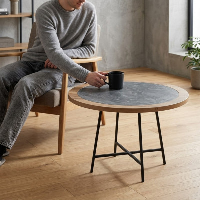 Luxus Design Canapé Dësch Niewendëscher Wunnzëmmer Italienesche Stil