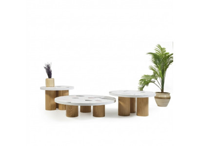 Couchtischen Niewentischen Design Wunnzëmmer 3 Stéck Italieneschen Stil