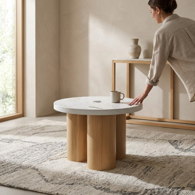 Couchtisch Kaffisdësch Design Dësch Wunnzëmmerdësch Miwwelen Holzdëscher