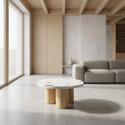 Couchtisch Kaffisdësch Designer Wäiss Dësch Wunnzëmmertësch Dëscher Nei