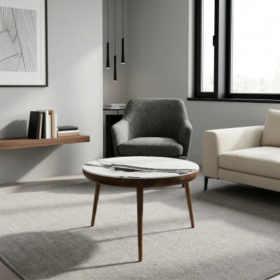 Ronnen Design Couchtisch Modern Bäisdelltëscher Ronnt Dësch Luxus Miwwelen