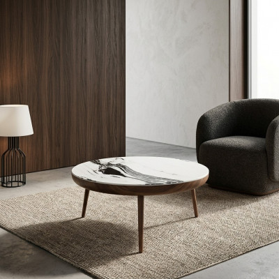Luxus Couchtisch Holz Miwwelen Modern Ariichtung Dësch Bäistelltësch Nei