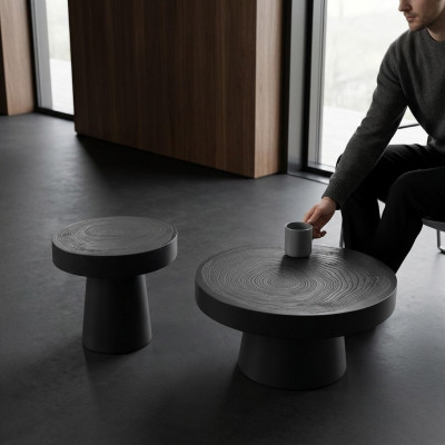 Couchtisch Ronn Set 2-tglech. Niewentisch Schlofzëmmer Dëscher Design