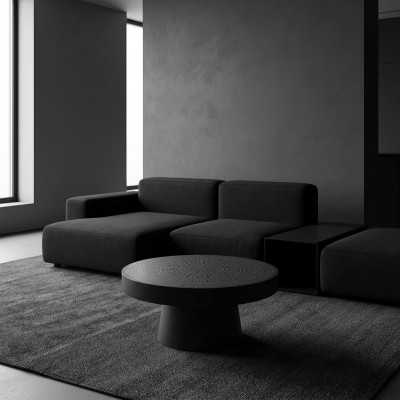 Couchtisch Kaffisdësch Säitedësch Design Ronn Stuffendësch Miwwelen