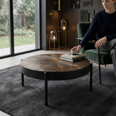 Luxus Dësch Couchtisch Holz Miwwelen Modern Ariichtung Niewendësch Nei