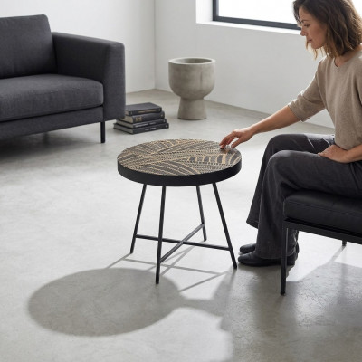 Ronnd Couchtisch Luxus Design Dësch Kaffisdëscher Bäistellt Dësch Wunnzëmmer Nei