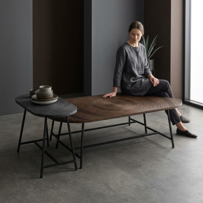 Luxus Design Couchtischen Kaffisdëscher Wunnzëmmer Italieneschen Stil