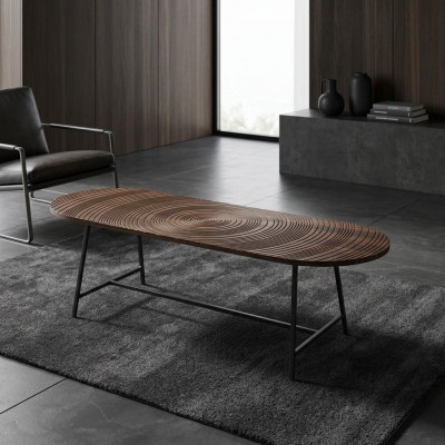 Canapé-Dësch Kaffisdësch Moderner Niewendësch Design Dësch Dëscher Holz
