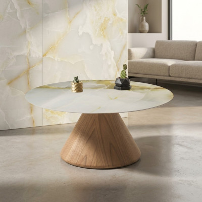 Designer Canapé Dësch Säitentësch Wunnzëmmer Dësch Miwwelen Ronnd Dëscher