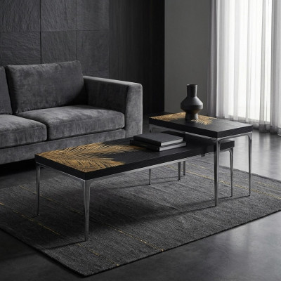 Couchtischen Dëscher Wunnzëmmer Luxus Schwaarz Dëscher Klassesch Miwwelen