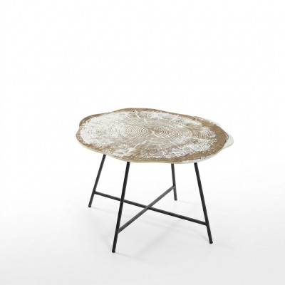 Design Couchtisch Bäistelltisch Wunnzëmmer Dësch Kaffisdësch Ronn