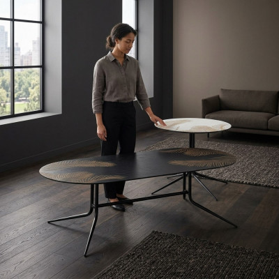 Wunnzëmmer Couchtisch Säitentisch Design Couchtischen Dëscher Luxus
