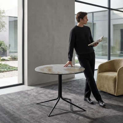 Designer ronne Couchtisch Miwwelstéck fir d'Wunnzëmmer Kaffisdësch Dësch Niewendësch