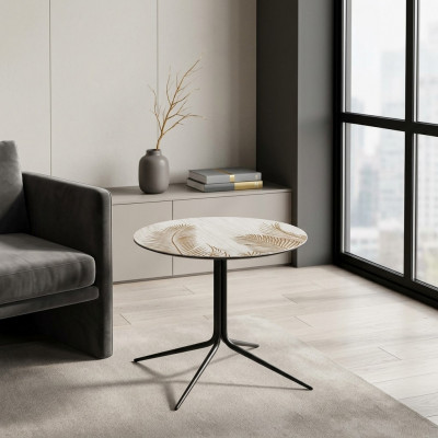 Designer ronne Couchtisch Miwwelstéck fir d'Wunnzëmmer Kaffisdësch Dësch Niewendësch