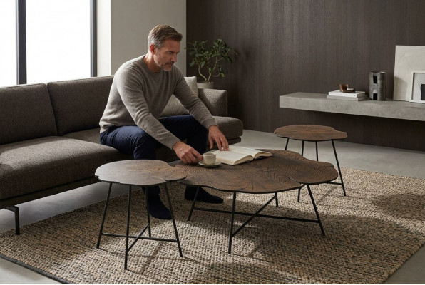 Couchtiséieren Dëscher Niewendëscher Wunnzëmmer Set 3-tlg. Modern Luxus