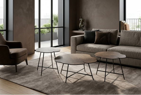 Couchtiséieren Dëscher Niewendëscher Wunnzëmmer Set 3-tlg. Modern Luxus