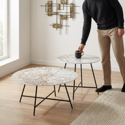 Canapéiddiëwen Dëscher Niewendëscher Wunnzëmmer Modern Luxus Brong 2 tlg.