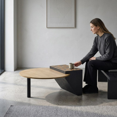 Couchtisch Holz Wunnzëmmerdësch Miwwelen Design Dësch Luxus Ariichtung