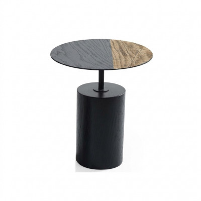Ronnt Niewentisch Couchtisch Design Holz Schwaarz Wunnzëmmer Dësch